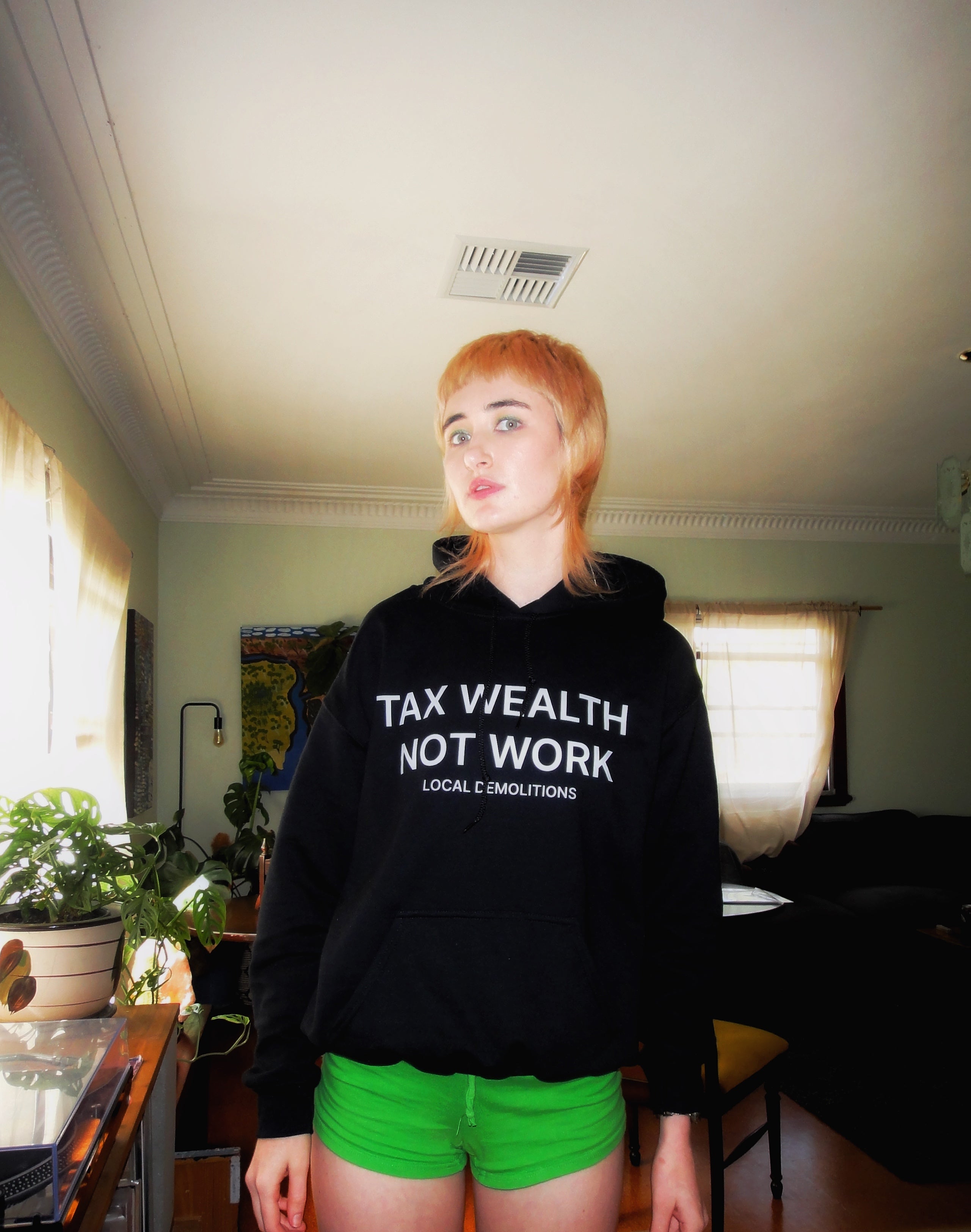 TAX WEALTH NOT WORK HOODIE