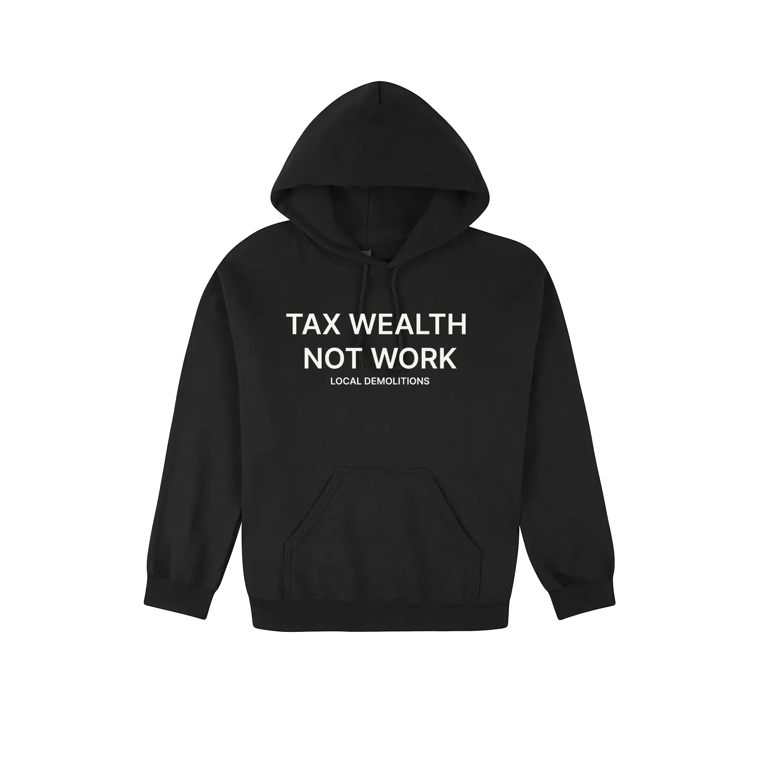 Black front flat lay