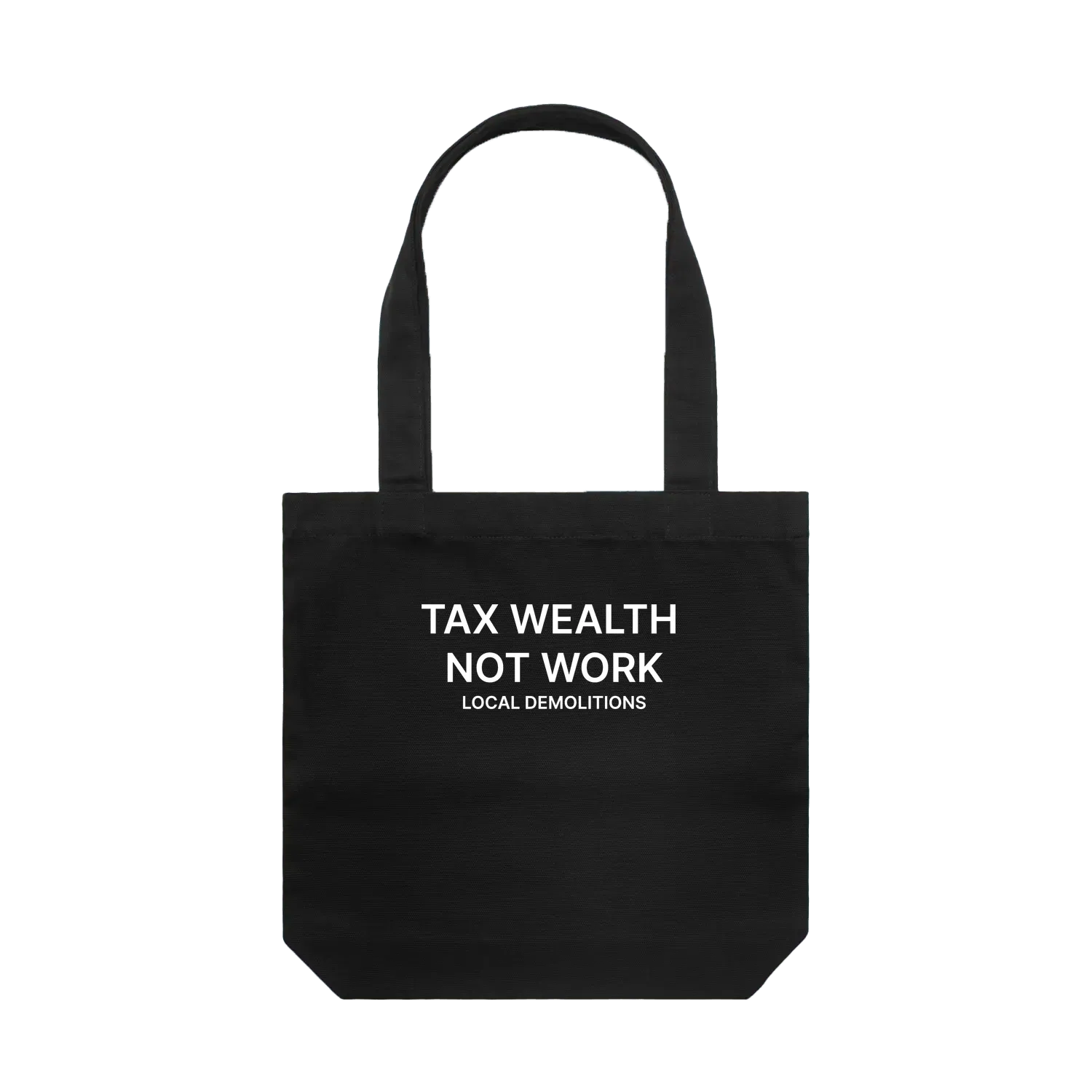 Black front flat lay